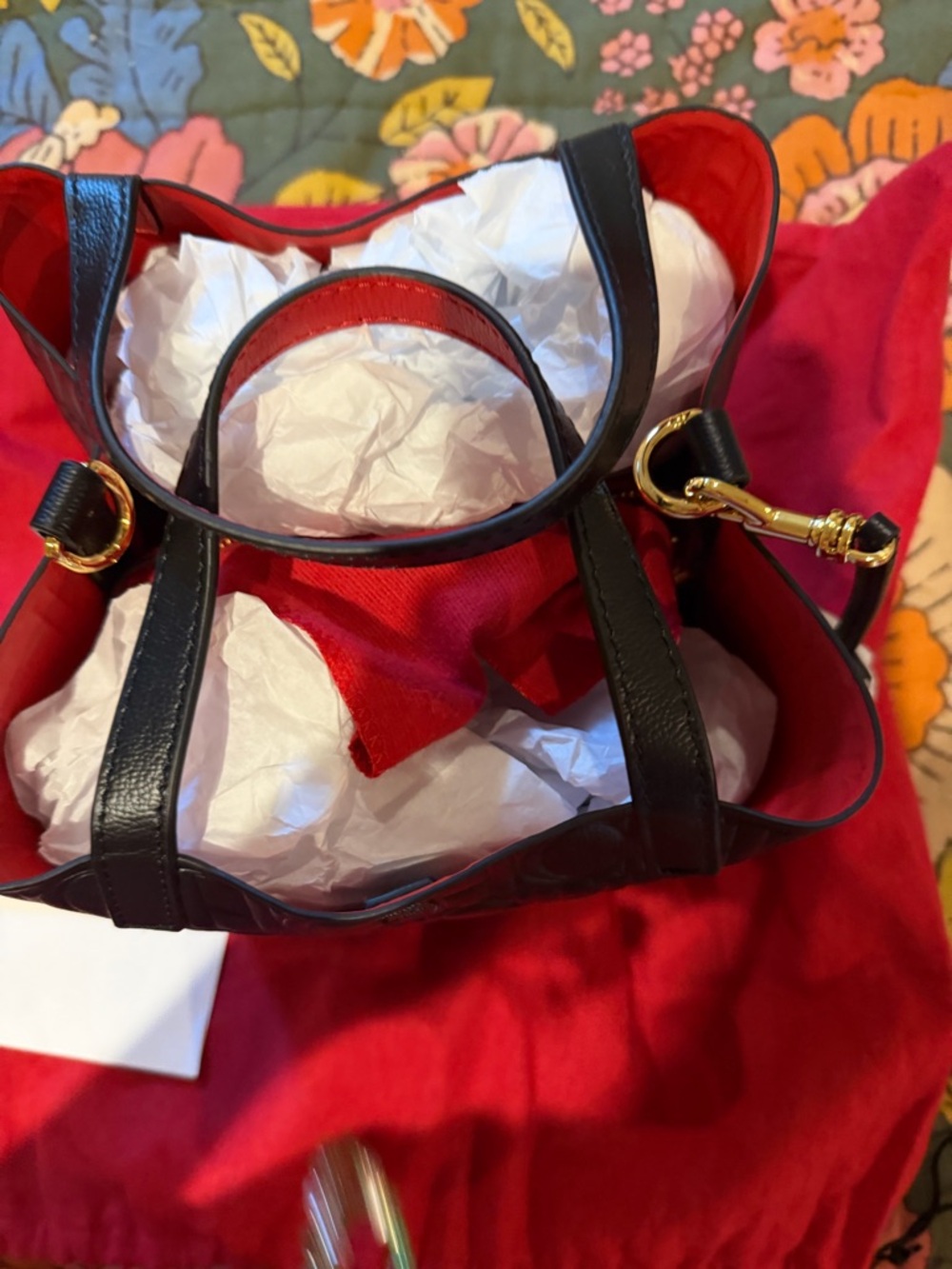 NWT Carolina Herrera MATRYOSHKA LOCKED XS | SMALL HANDBAG Black - Picture 15 of 16